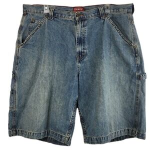 Vintage Chaps Jean Shorts Mens 38/39 Denim Carpenter Y2K 90s hammer loop Bermuda